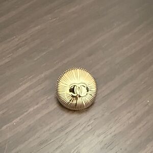 CHANEL Gold-Tone Button Accessory